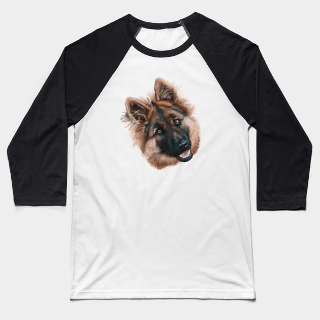 The German Shepherd Dog Baseball T-Shirt by Elspeth Rose Design